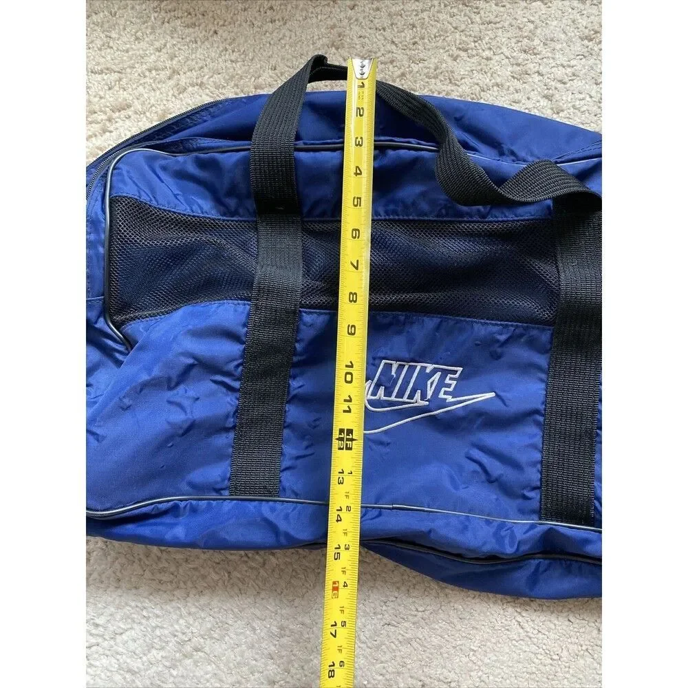 Vtg Nike Duffel Gym Bag Blue Black  RN 56323 Baseball Softball Shoulder …